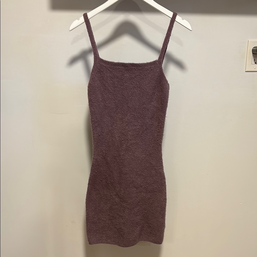 Zara purple knit sweater dress.